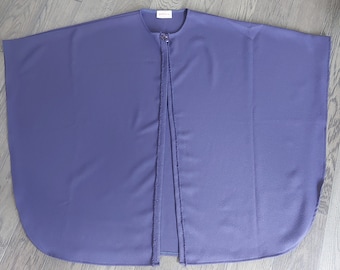 Vintage handgemachtes Cape, handgenäht, Damen Einheitsgröße, lila, Wolle, Polyester, made in Chilliwack BC Canada
