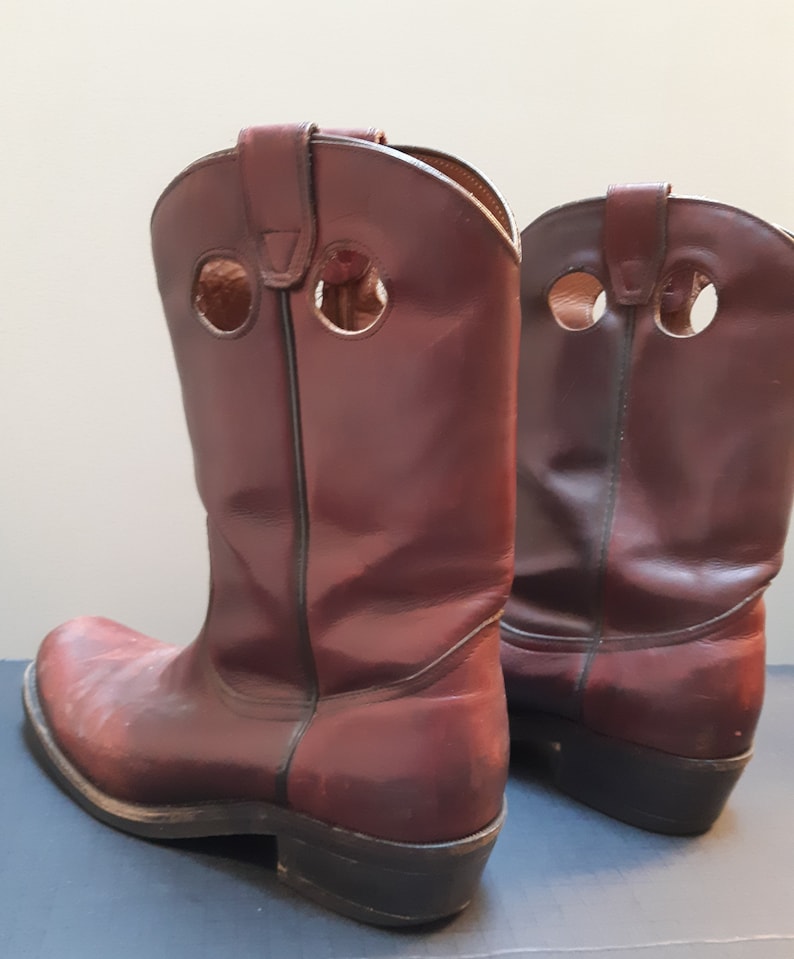 Boulet Leather Boots Motorcycle Western Style Men's | Etsy