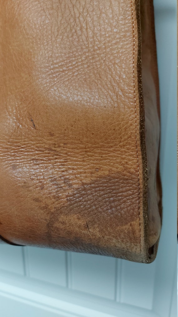 Vintage leather bag handmade large distressed marked worn ol bag Etsy