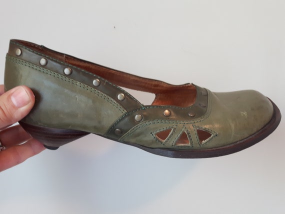 Fluevog, Ladies 7.5 Shoes, Olive Green, Dark Gree… - image 6