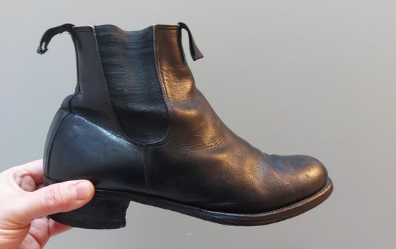 Classic Black Leather Boots with Brown Sole Chicago Chelsea Boots 6 main image 3