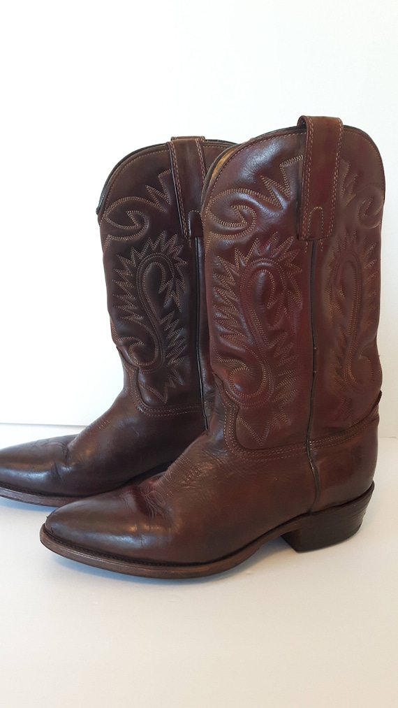 Vintage Frye Leather Cowboy Boots, Unisex Men's s… - image 1