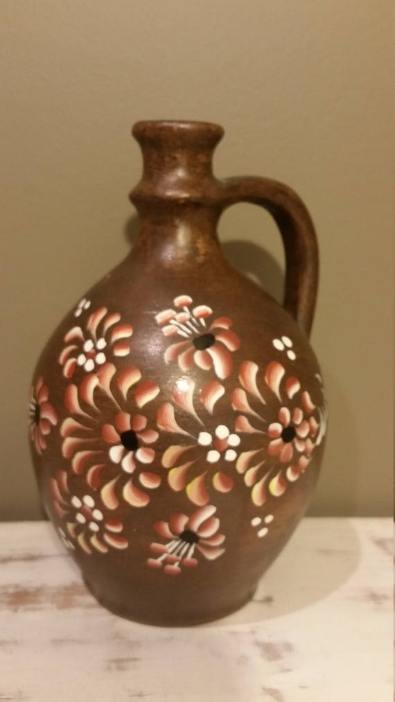 Vintage J Graf Stoob Vase Austrian Pottery Hand Painted Etsy