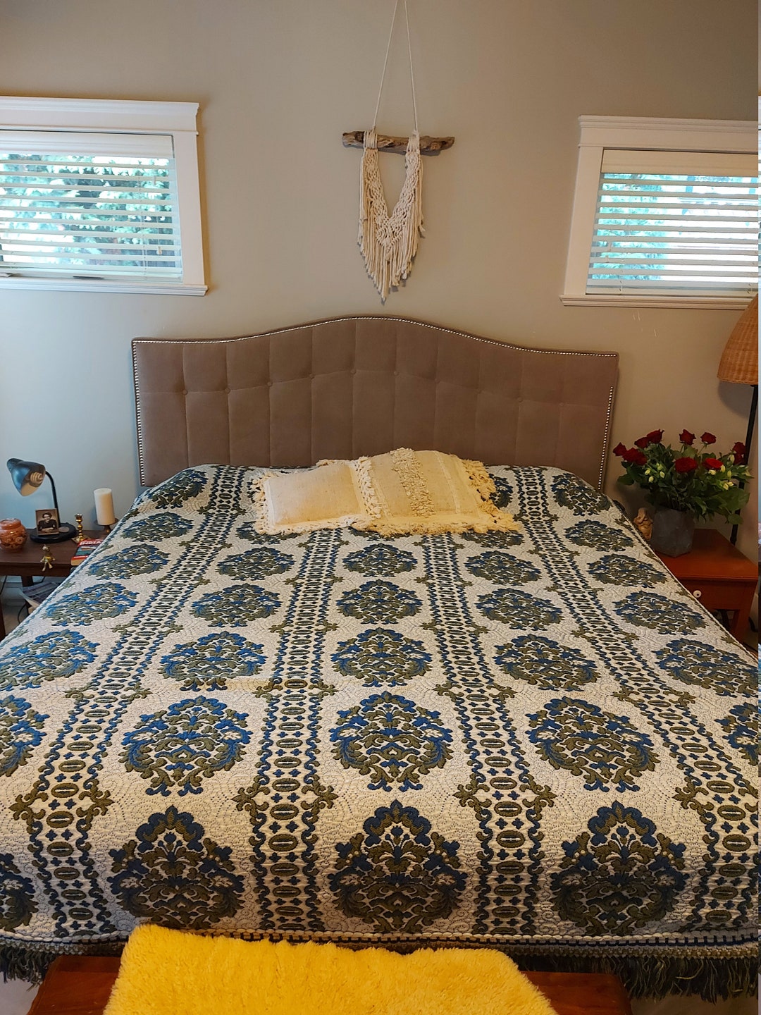 Vintage Bedspread, Bed Cover, Made in Italy for Hudson's Bay Company