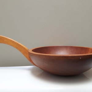 1970&#39;s Baribo-Maid Bowl With Handle, Maple Wood, Made in Canada, Retro, Kitchen Decor