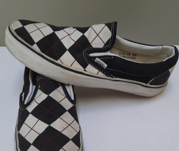 Vintage Vans Made in USA Black White 