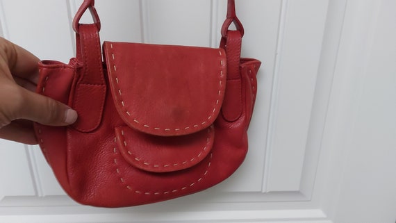 Vintage Radley crossbody purse, cherry red, small… - image 9