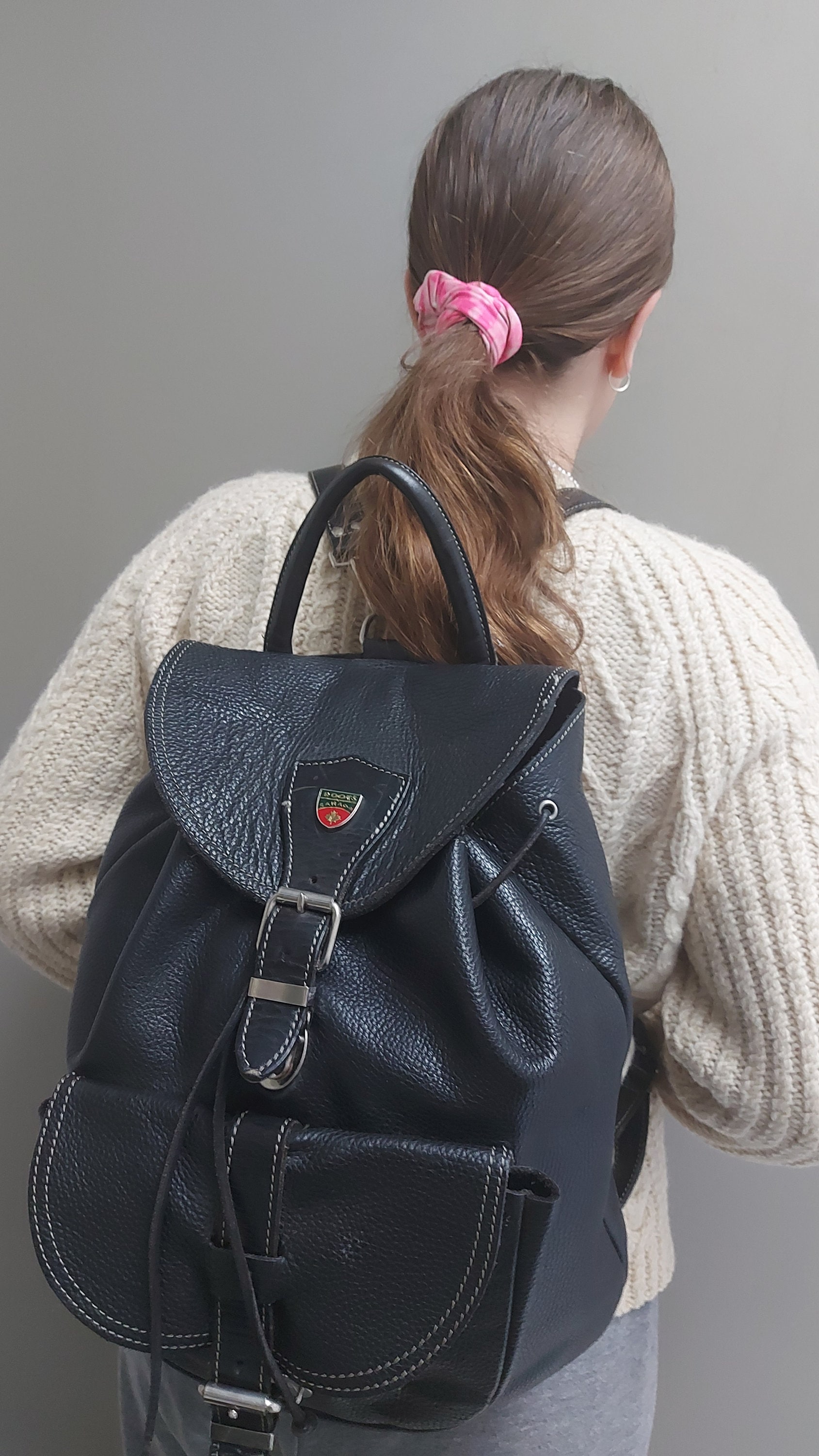 Roots レザーバックパック 日本モデル Roots Leather Backpack, Black Italian Leather, Made in Canada
