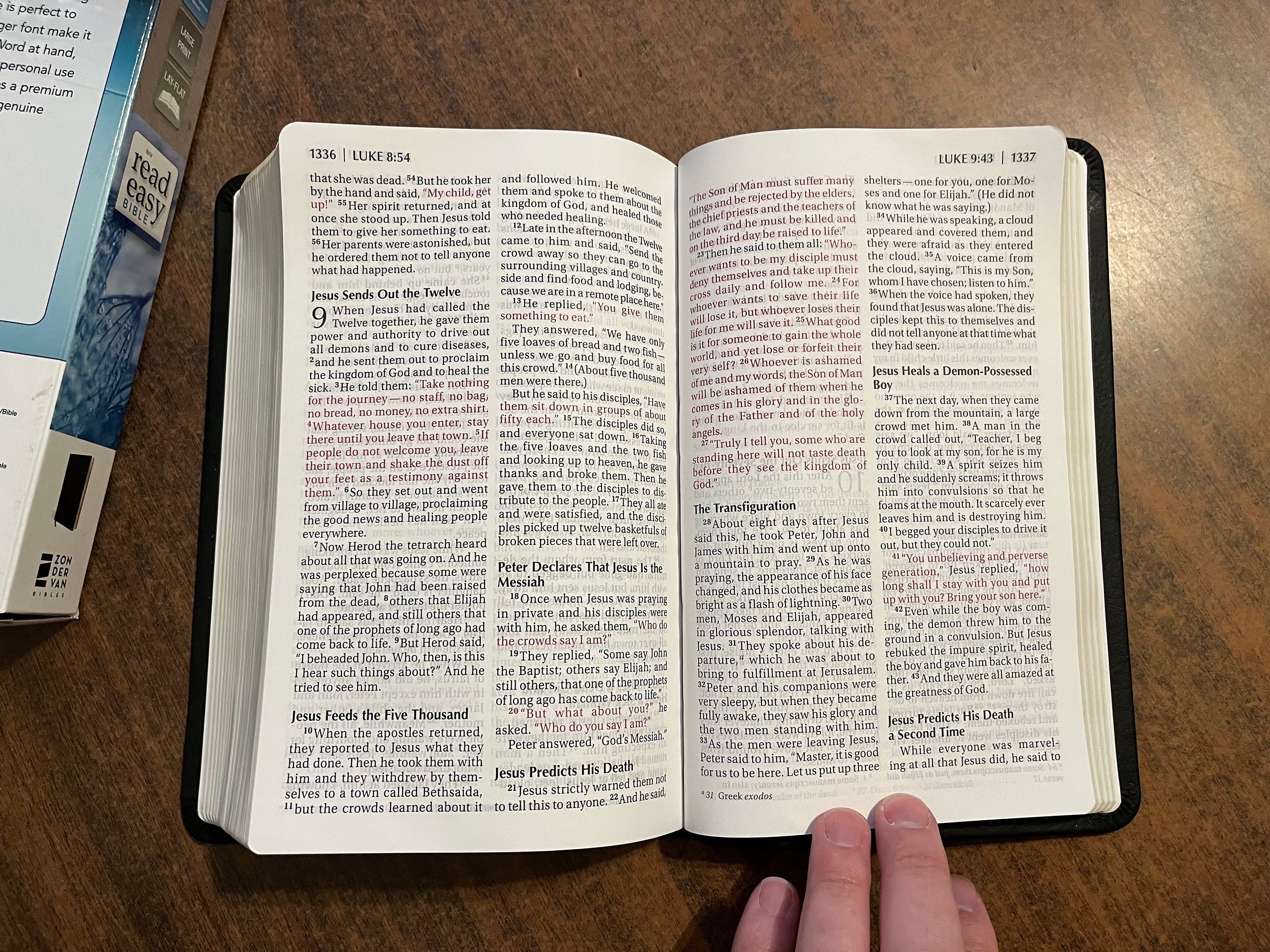 Personalized NIV Bible, Large Print - Black Genuine Leather, Custom ...