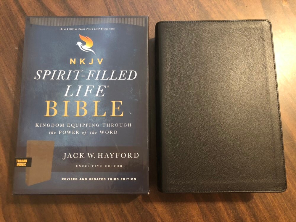 Personalized NKJV Spirit Filled Life Study Bible Thumb Indexed Black