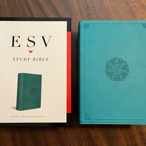 Personalized ESV Study Bible - Turquoise Trutone - Custom Imprinted with name engraved, ISBN 9781433581748