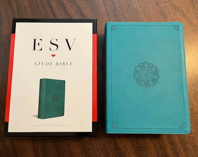 Personalized ESV Study Bible - Turquoise Trutone ** Custom Imprinted, ISBN 9781433581748