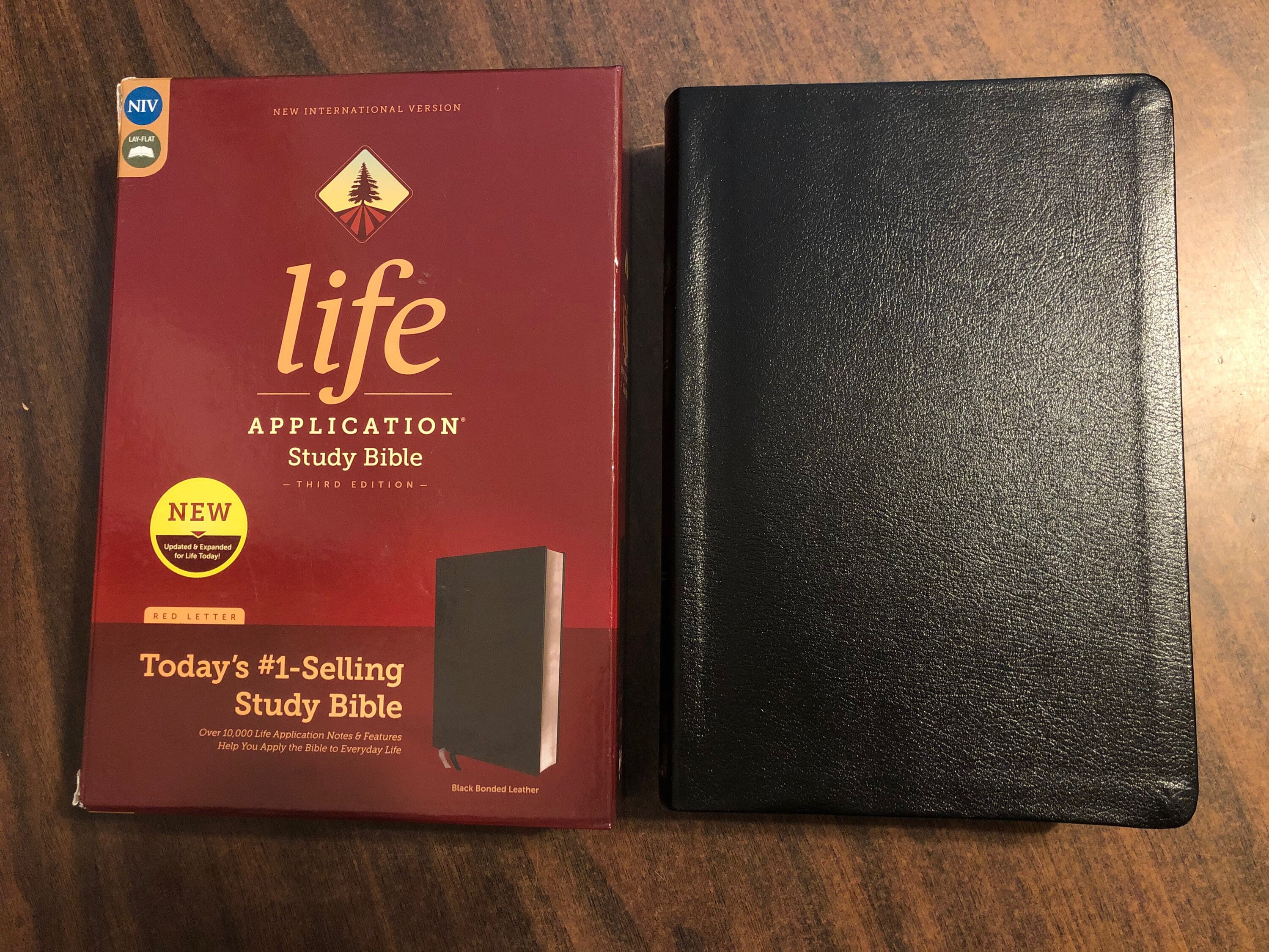 Personalized NIV Life Application Study Bible Black Bonded image