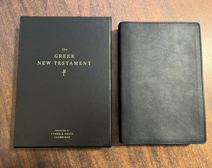 Personalized Greek New Testament Bible - Black TruTone, Custom Imprinted