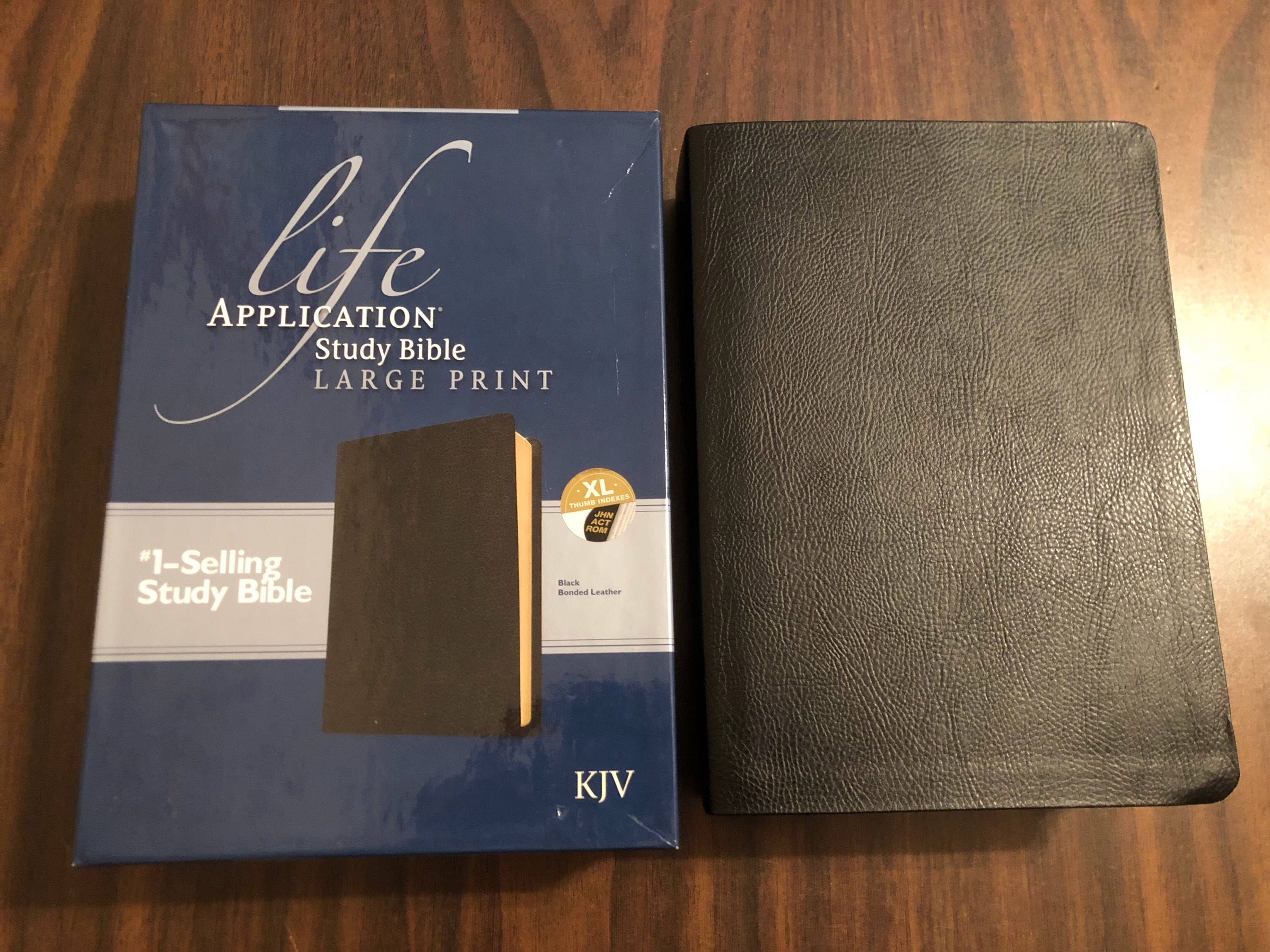 Personalized Kjv Large Print Life Application Study Bible Indexed