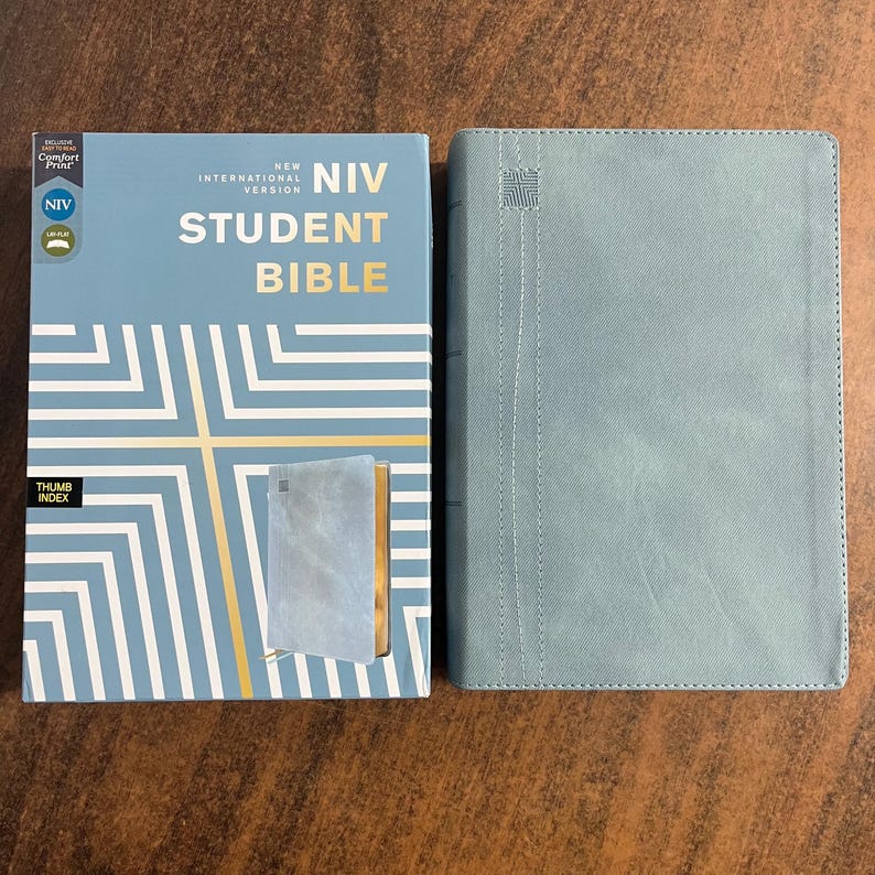 Personalized NIV Student Study Bible With Thumb Indexed Tabs - Teal Leathersoft - Custom ...