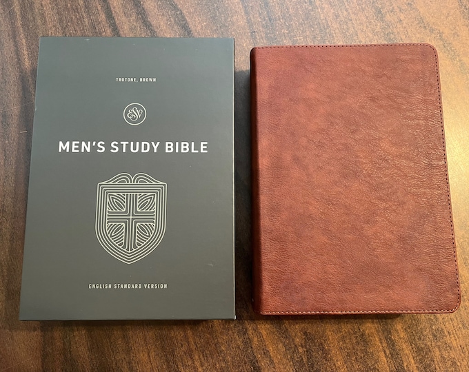 Personalized ESV Mens Study Bible - Brown TruTone,  Custom Imprinted, ISBN 9781433581632