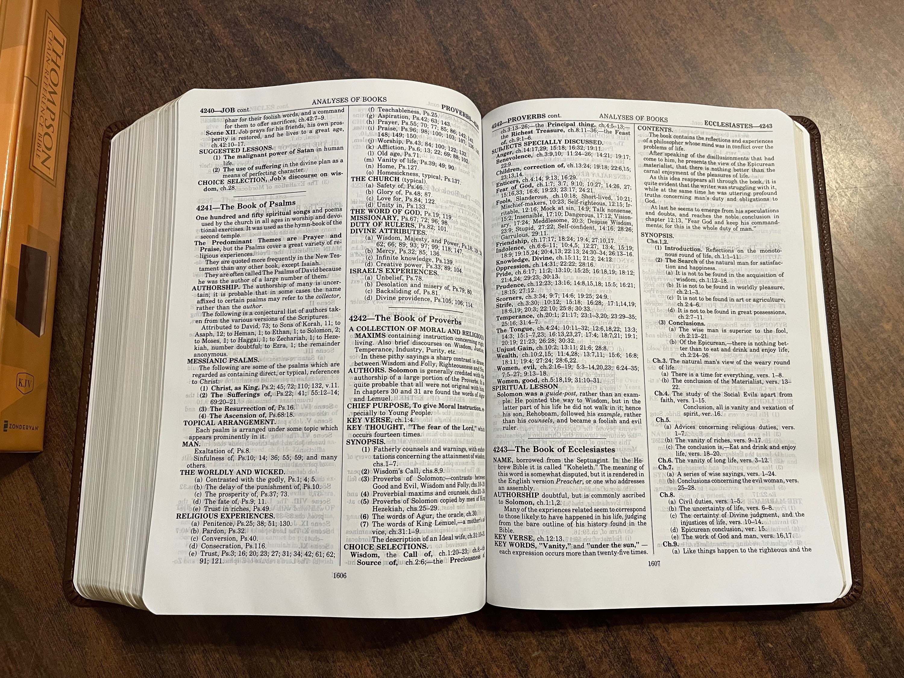 Personalized KJV Thompson Chain Reference Study Bible Brown Etsy