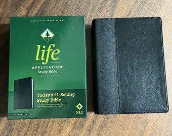Personalized NLT Chronological Life Application Study Bible - Black ...