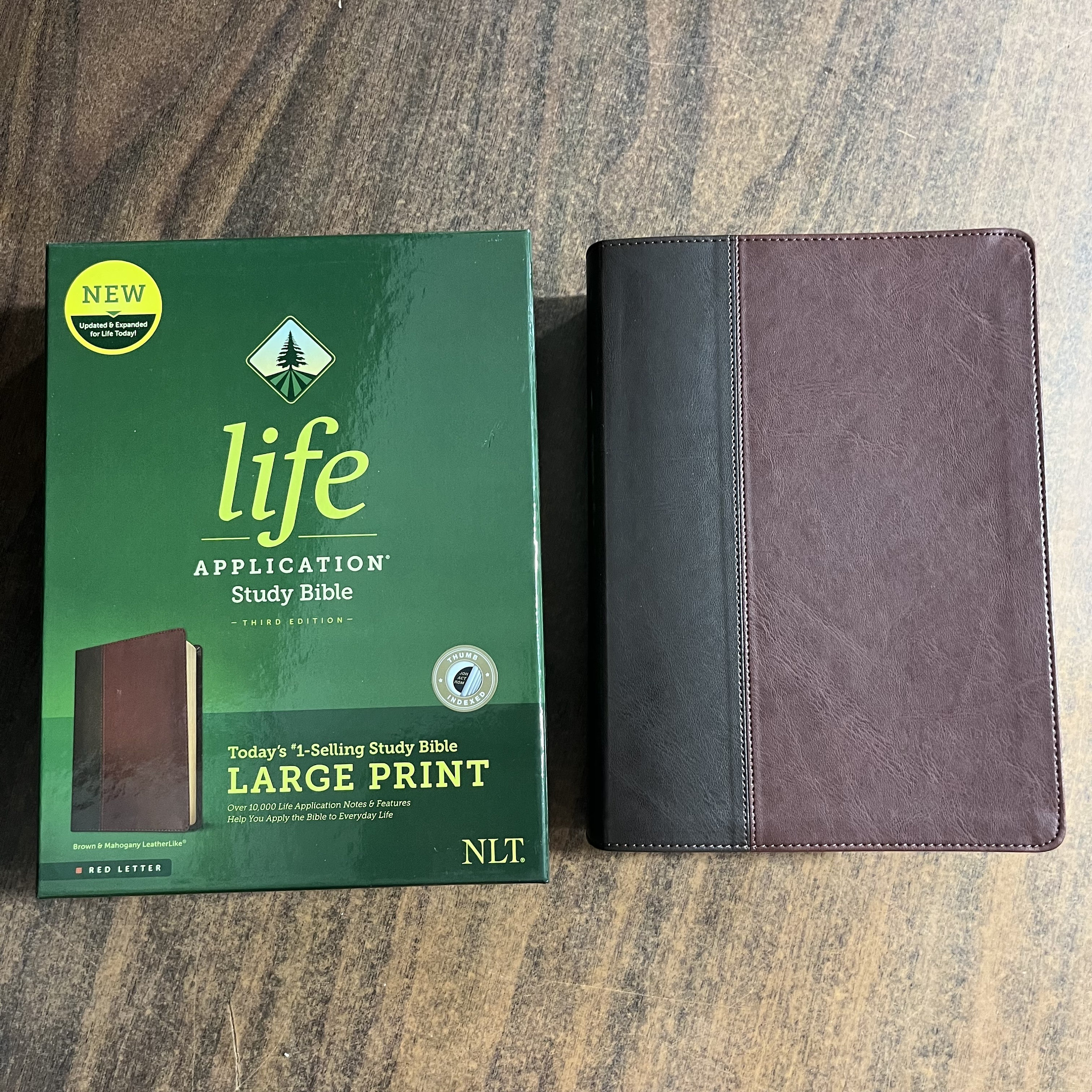 Personalized NLT Large Print Life Application Study Bible Thumb Indexed ...