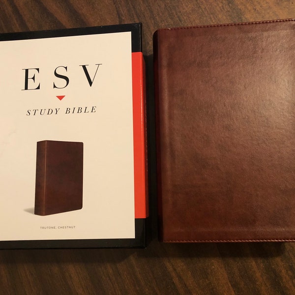 Personalized ESV Study Bible - Chestnut Brown Trutone ** Custom Imprinted