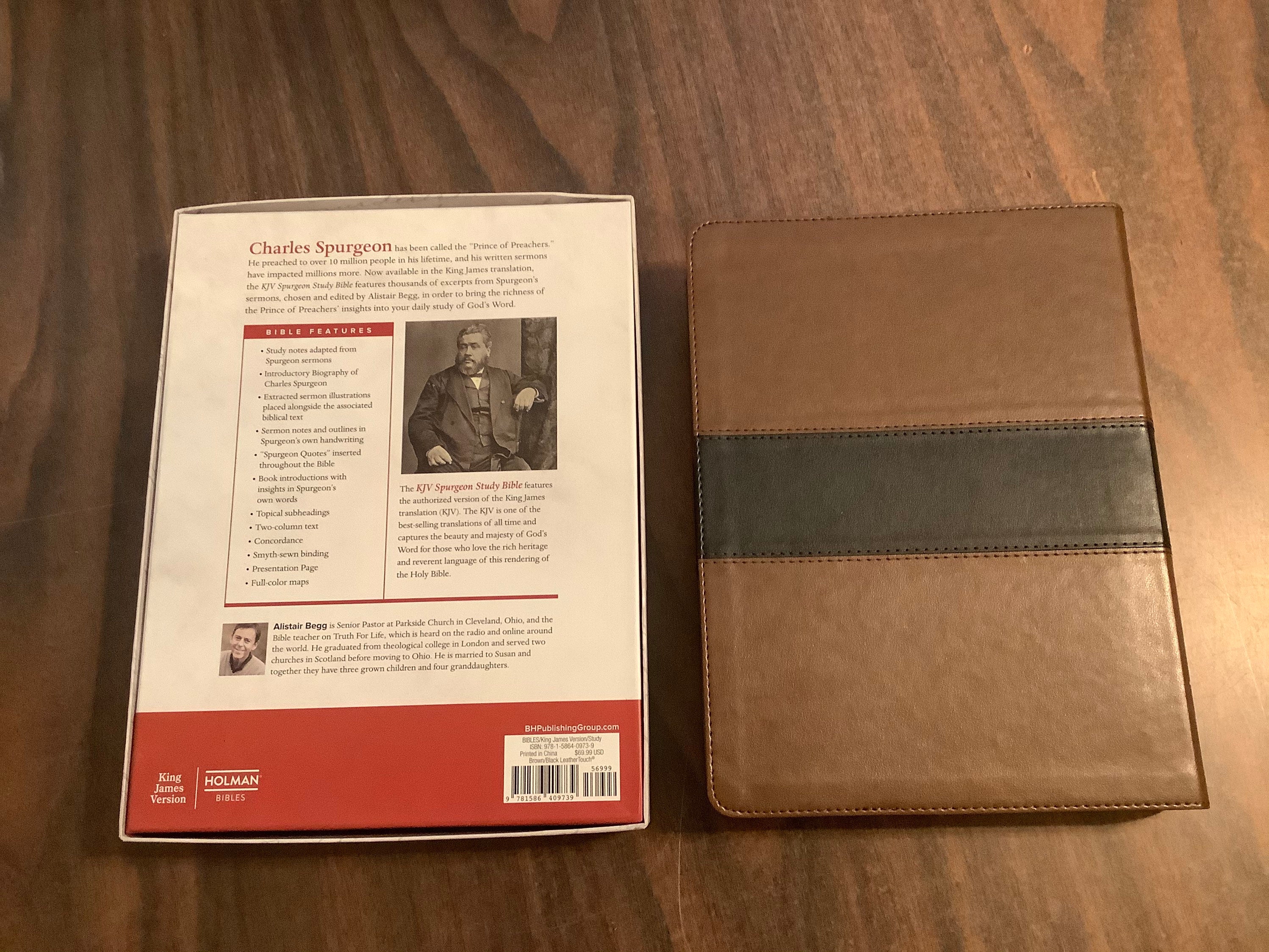Personalized Bible, KJV Spurgeon Study Bible Black / Brown