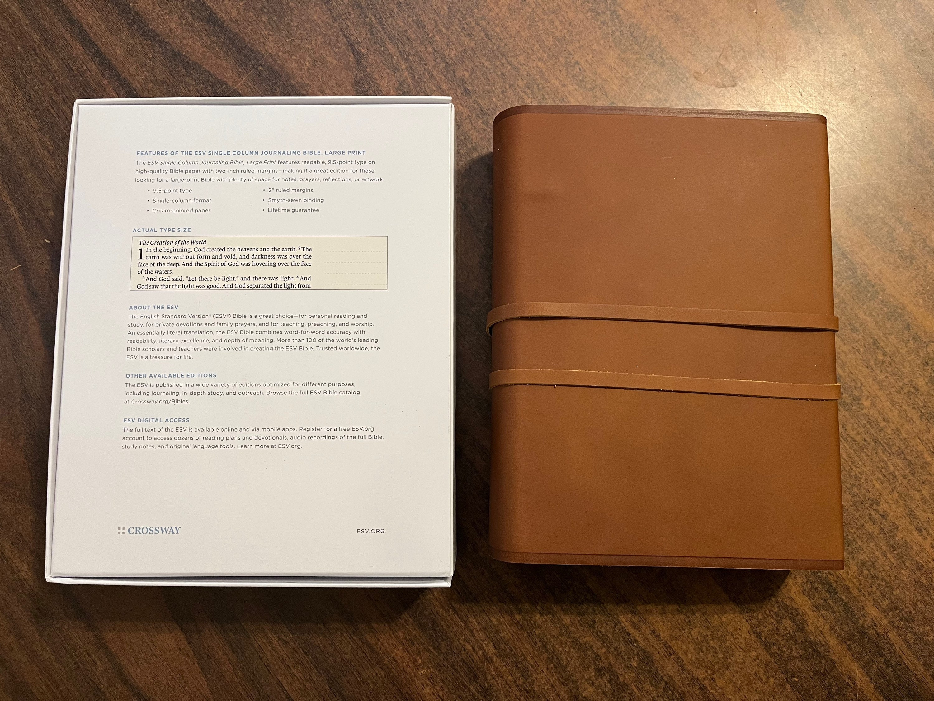 Personalized ESV Single Column Journaling Bible Large Print