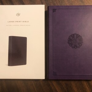 Personalized ESV Large Print Bible - Lavender TruTone - Custom Imprinted with name - 9781433566936
