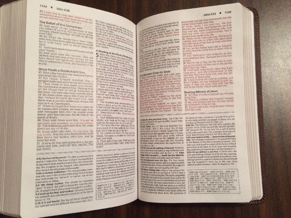 PERSONALIZED ** KJV Foundation Study Bible Brown Leathersoft