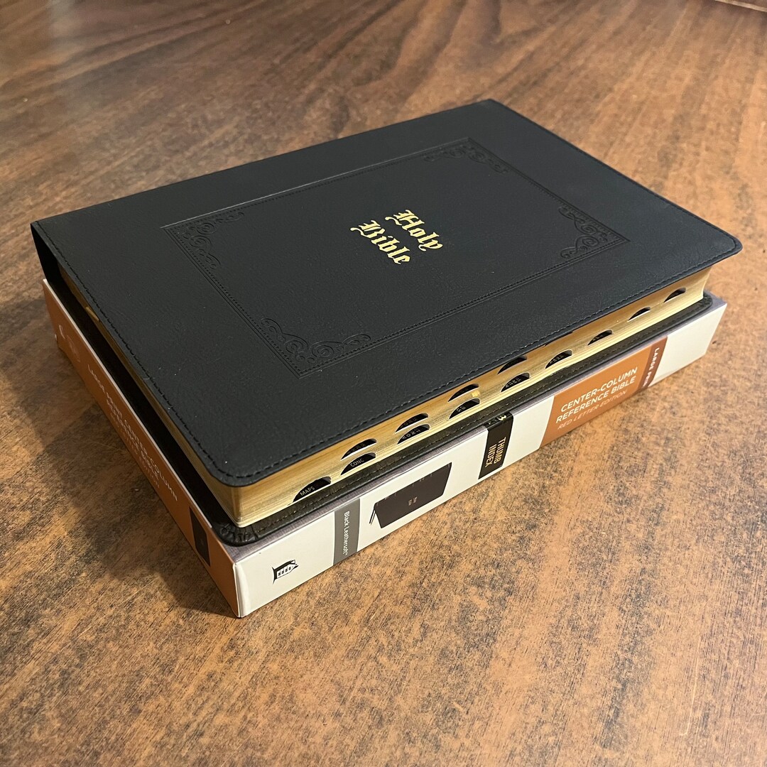 Personalized Bible KJV Large Print Center Column Reference Bible Thumb