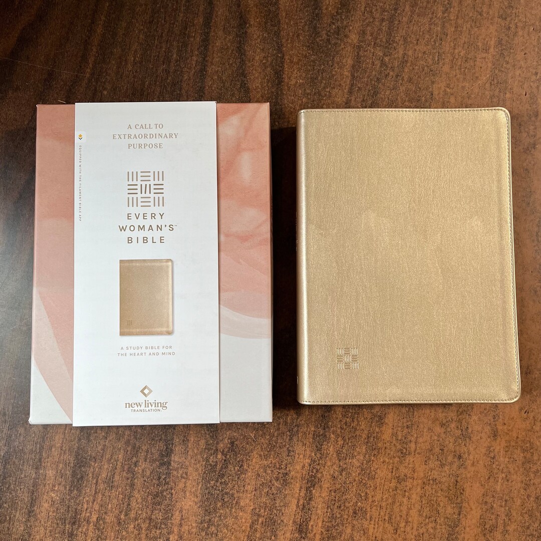 Personalized NLT Every Womans Bible Soft Gold Leatherlike Custom