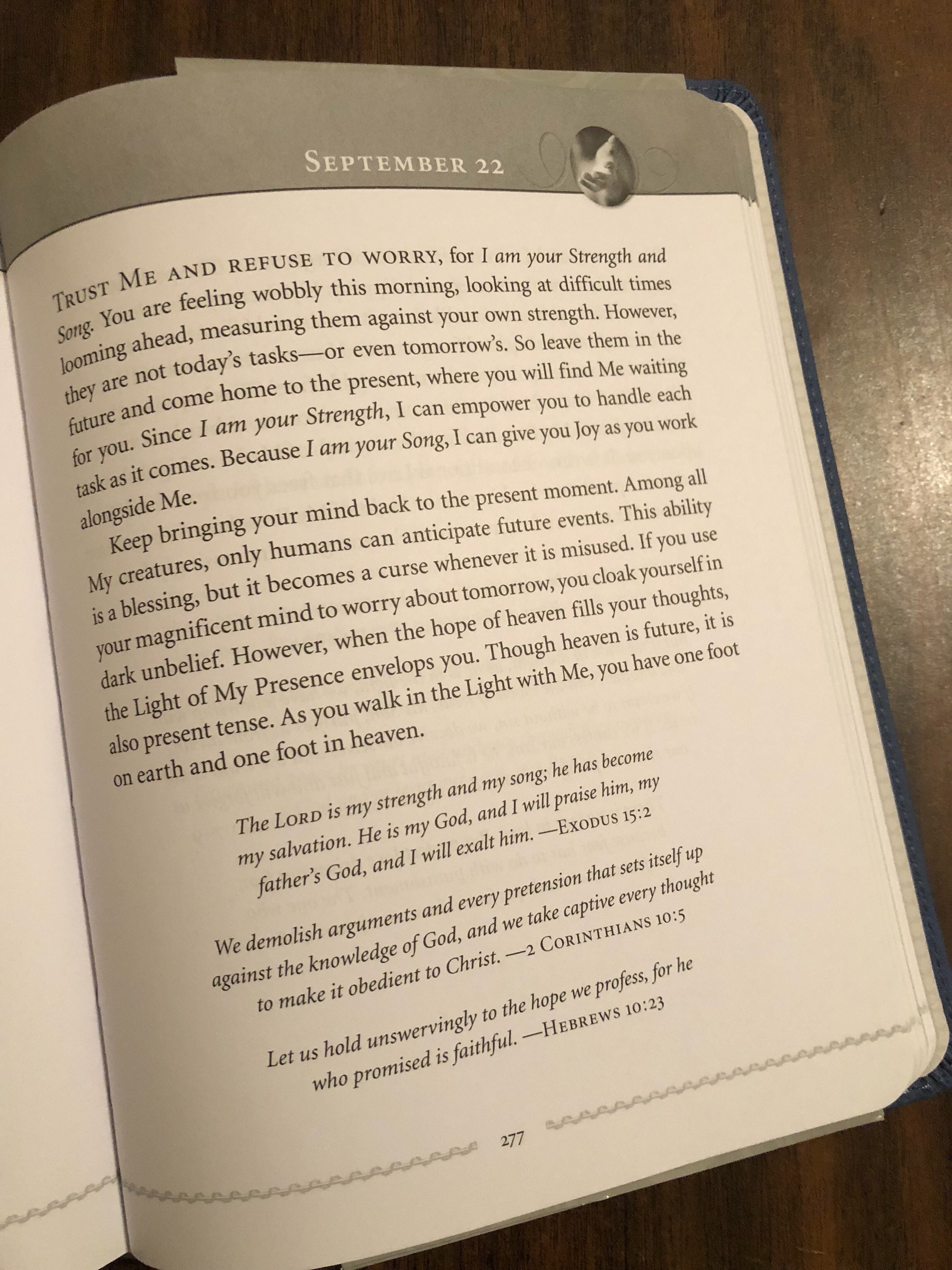 PERSONALIZED ** Jesus Calling Large Print Deluxe Blue Leathersoft