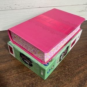 Personalized NIV Bible for Teen Girls - Pink LeatherSoft - Custom Imprinted with a name, Teen student study bible, ISBN 9780310749783
