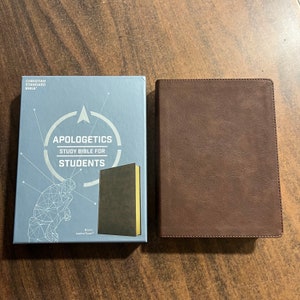 Personalized Teen Bible, CSB Apologetics Study Bible for Students - Brown LeatherTouch -  Custom Imprinted with name, ISBN 9781087757964
