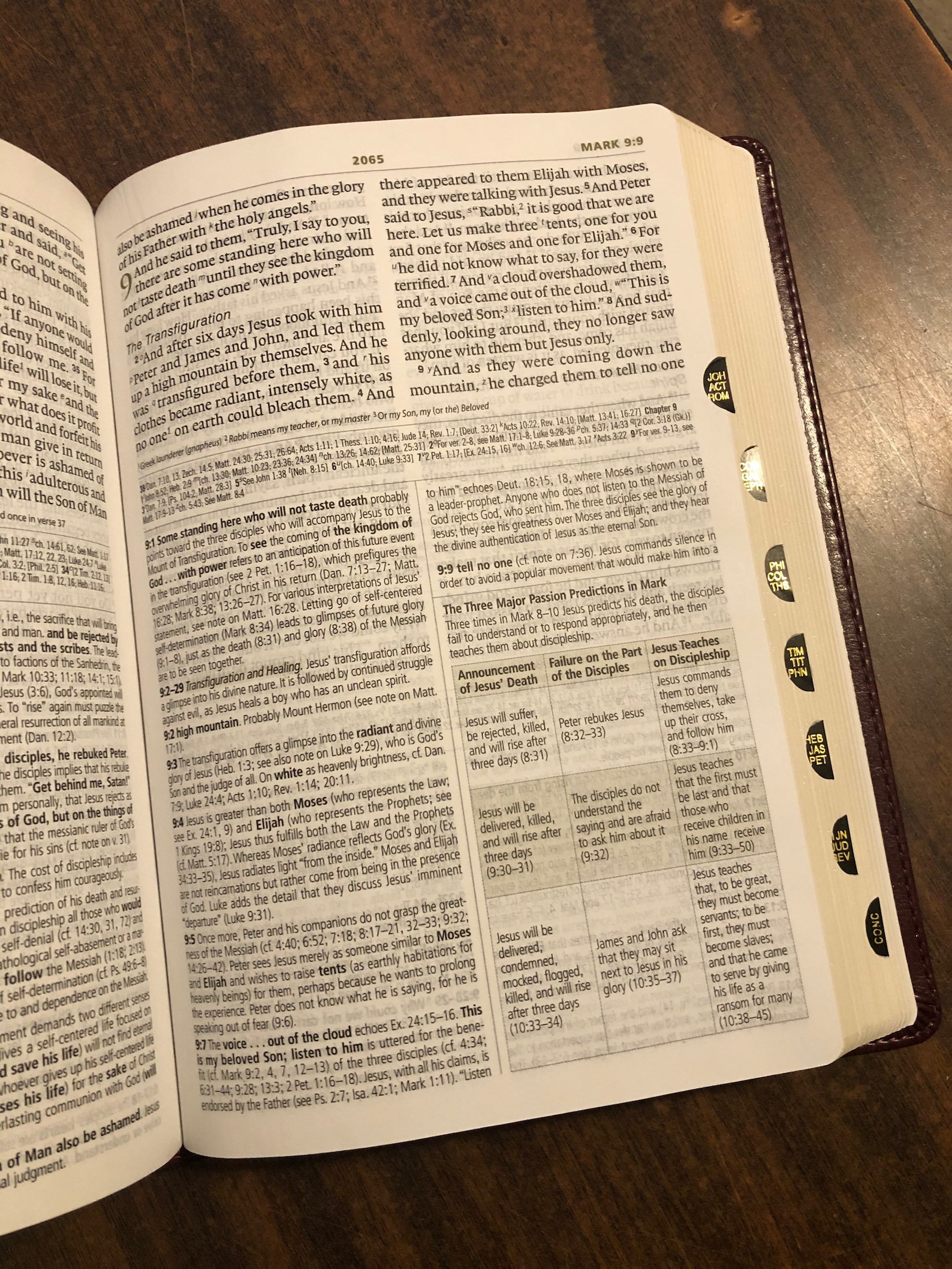 Personalized ESV Large Print Study Bible Thumb Indexed Mahogany