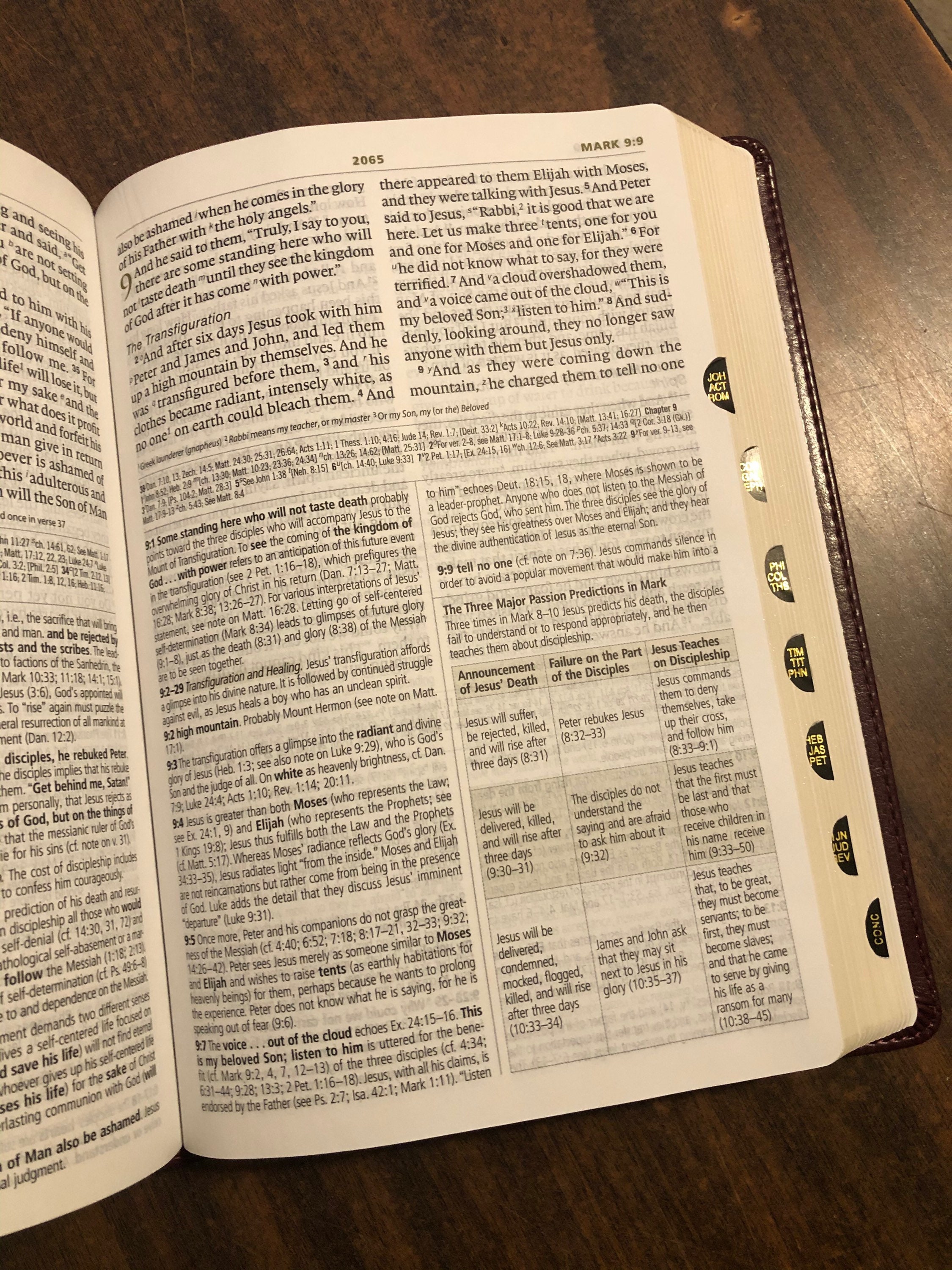 Personalized ESV Large Print Study Bible Thumb Indexed Mahogany