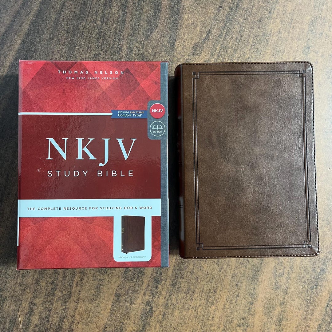 未使用　JAY ABRAHAM カセットオーディオブック Personalized NKJV Study Bible - Mahogany Brown Leathersoft, Cover