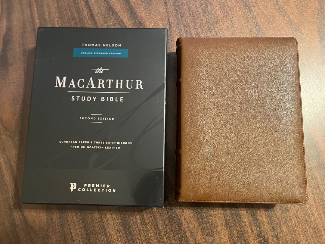 Personalized ESV Macarthur Study Bible, Brown Premium