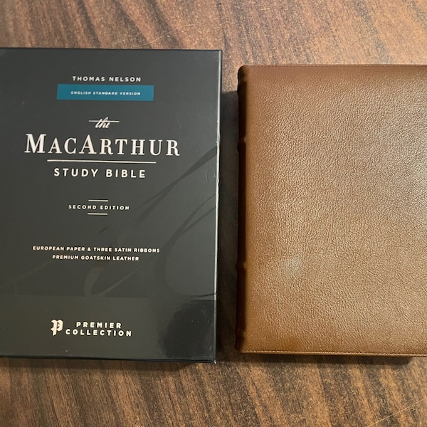 Esv Large Print Goatskin Bible Etsy