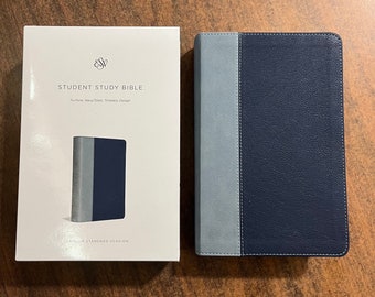 Personalized ESV Student Study Bible - Navy / Slate Trutone -  Custom Imprinted with name, ISBN 9781433566981