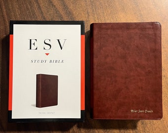 Personalized ESV Study Bible - Chestnut Brown Trutone ** Custom Imprinted