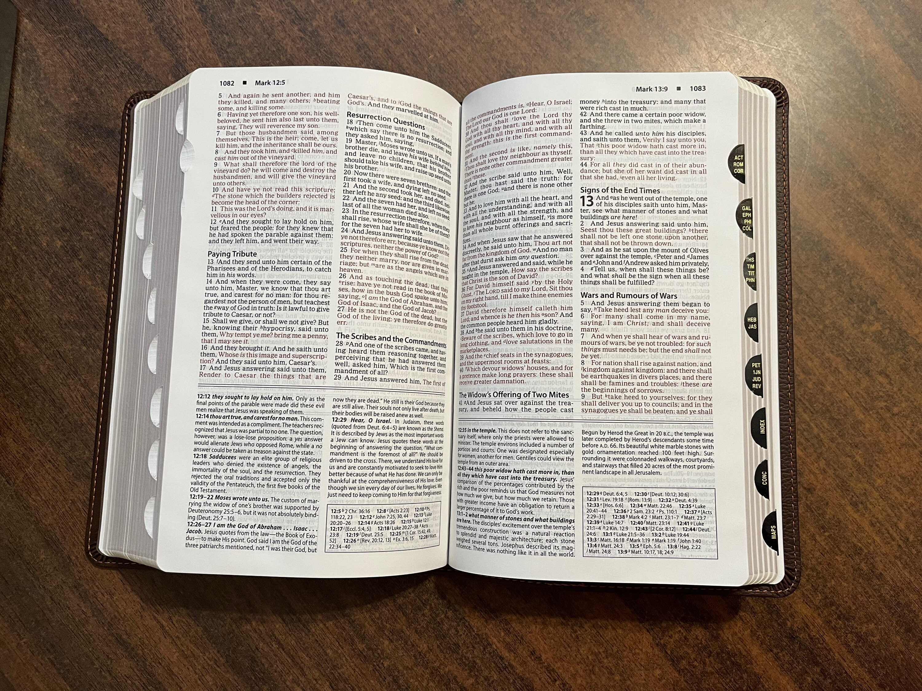 Personalized KJV Foundation Study Bible Thumb Indexed Brown