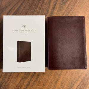Personalized ESV Super Giant Print Bible - Burgundy Trutone - Custom Imprinted with a name engraved - 9781433558832