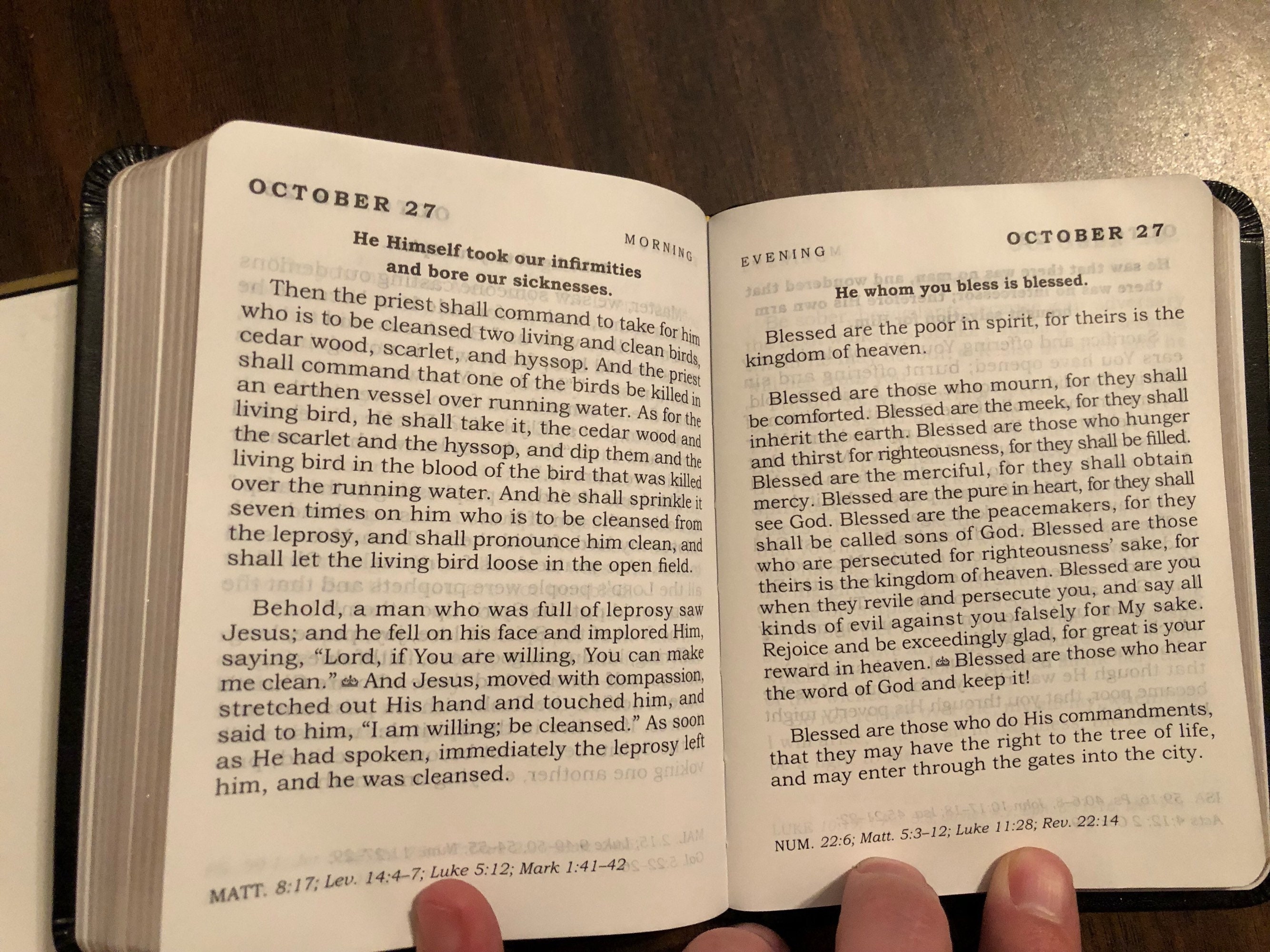 PERSONALIZED ** Daily Light Devotional Black Leather Anne Graham