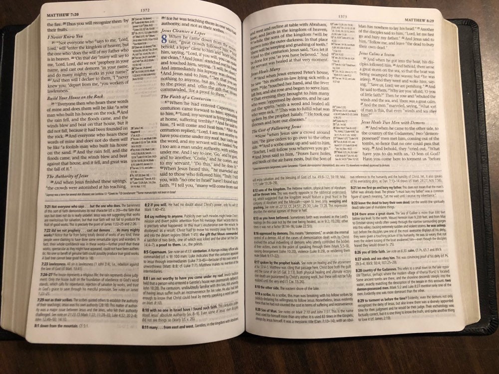 PERSONALIZED ESV Macarthur Study Bible Black Top Grain Genuine