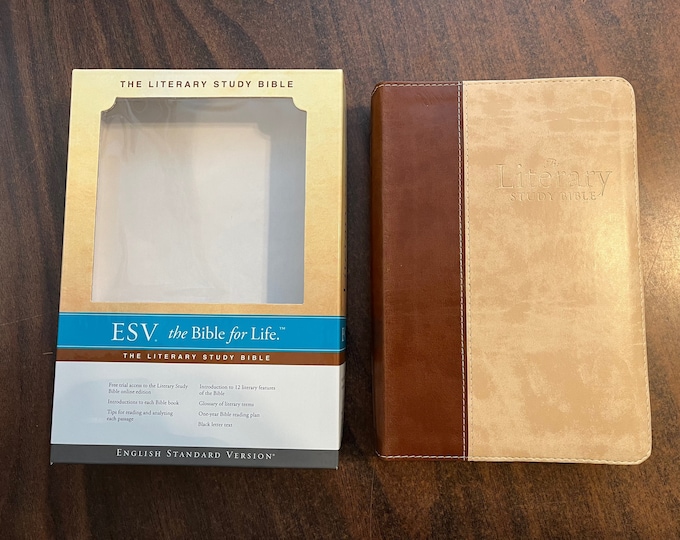 Personalized ESV Literary Study Bible - Brown / Parchment Archive Trutone - Custom Imprinted with a name - ISBN 9781433503757