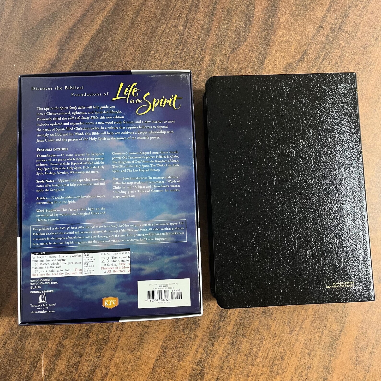 Personalized KJV Life in the Spirit Study Bible Thumb Indexed - Black ...