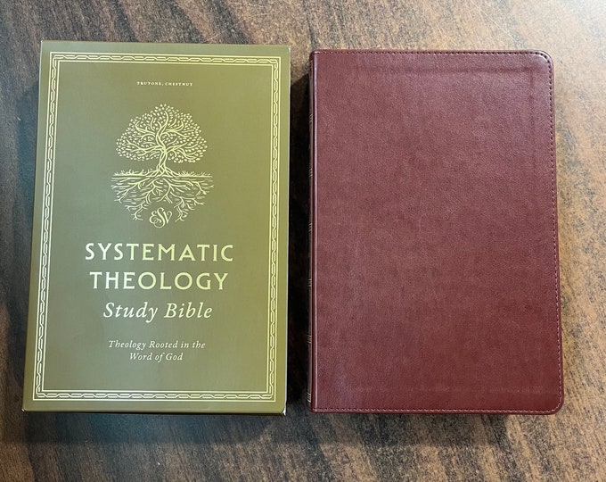 Personalized ESV Systematic Theology Study Bible - Chestnut Brown TruTone - Custom Imprinted with name, isbn 9781433592003