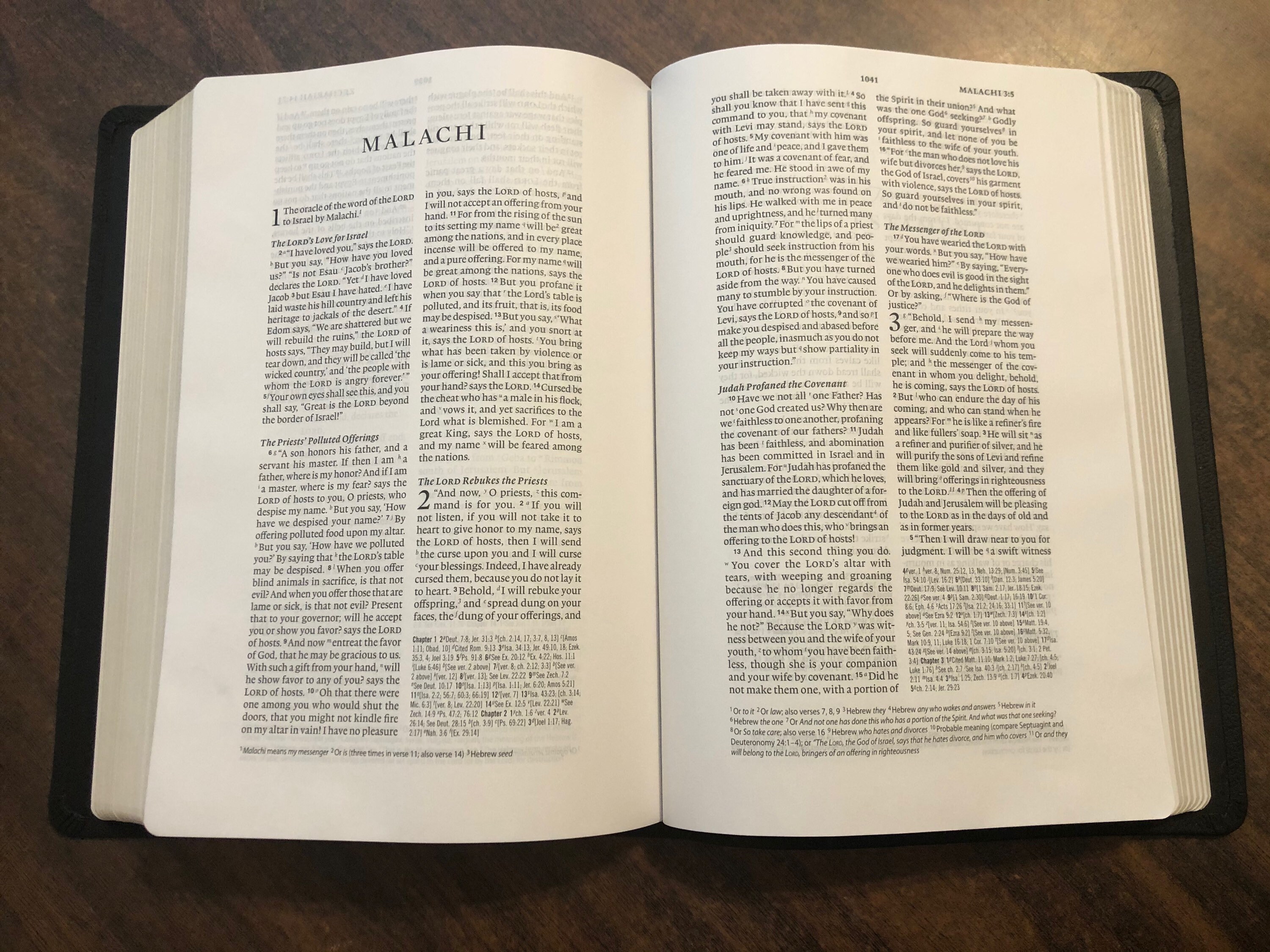 PERSONALIZED ESV Wide Margin Reference Bible Black Genuine Top Grain