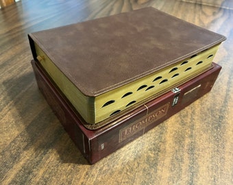 Personalized NKJV Thompson Chain Reference Study Bible Thumb Indexed - Brown LeatherSoft, Custom Imprinted, ISBN 9780310461975